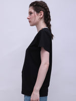 Load image into Gallery viewer, ZAPPI Reverse Button T-Shirt Black