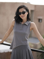 Load image into Gallery viewer, Zappi Official - Sleeveles Tennis Tshirt - Beige