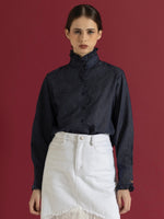 Load image into Gallery viewer, Ruffle Denim Shirt
