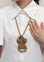 Load image into Gallery viewer, Zappi X Monliesmade - Damar Necklace Brooch Gold