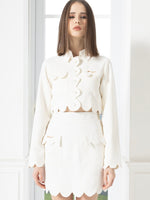 Load image into Gallery viewer, Wave Crop Jacket & Skirt Set