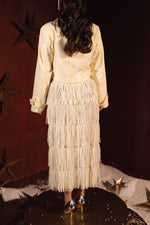 Load image into Gallery viewer, Fringe Skirt - White