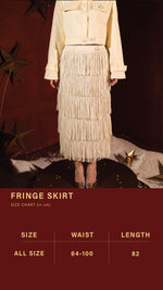 Load image into Gallery viewer, Fringe Skirt - White