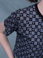 Load image into Gallery viewer, ZAPPI Crop Checkered T-Shirt - Black