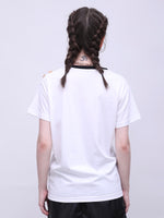 Load image into Gallery viewer, ZAPPI Reverse Button T-Shirt White