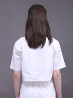 Load image into Gallery viewer, ZAPPI Wave Crop Shirt - White