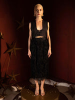 Load image into Gallery viewer, Fringe Skirt - Black