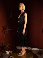 Load image into Gallery viewer, Fringe Skirt - Black