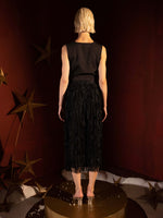 Load image into Gallery viewer, Fringe Skirt - Black