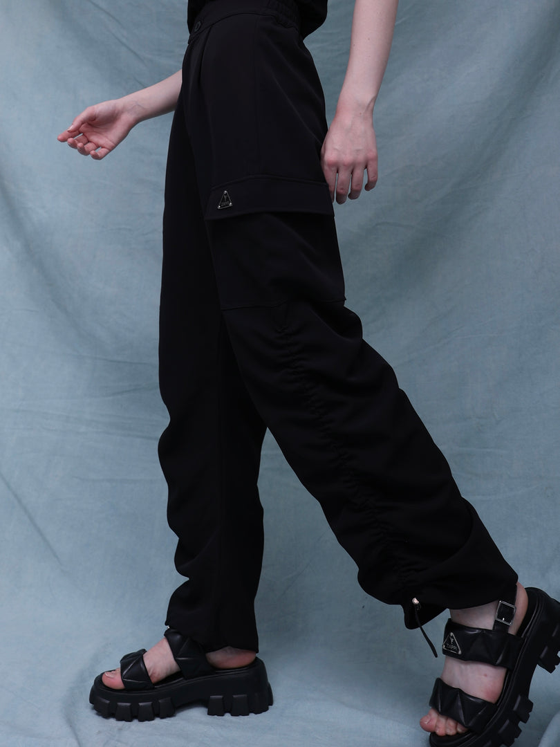 ZAPPI Drawstring Pants - Black