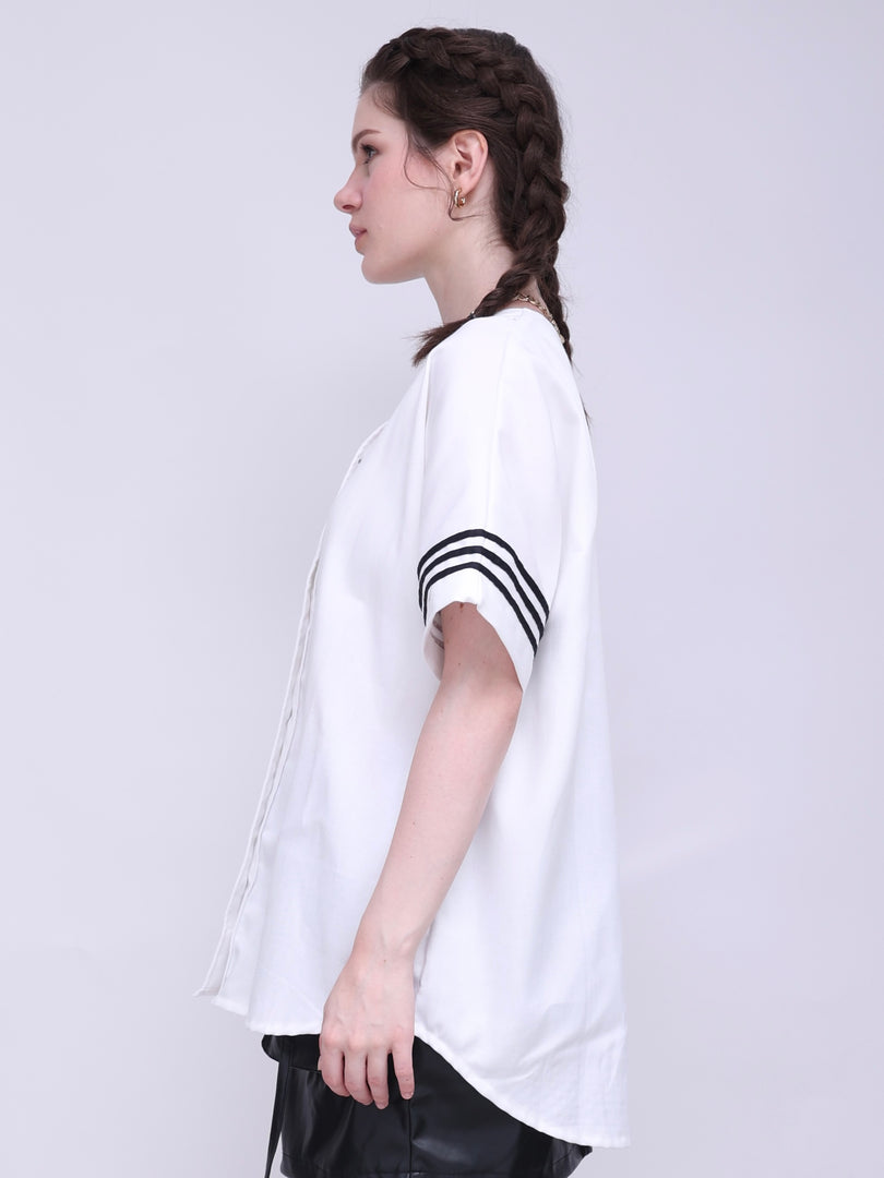 ZAPPI Baseball Shirt White