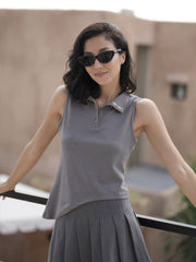 Zappi Official - Sleeveles Tennis Tshirt - Beige