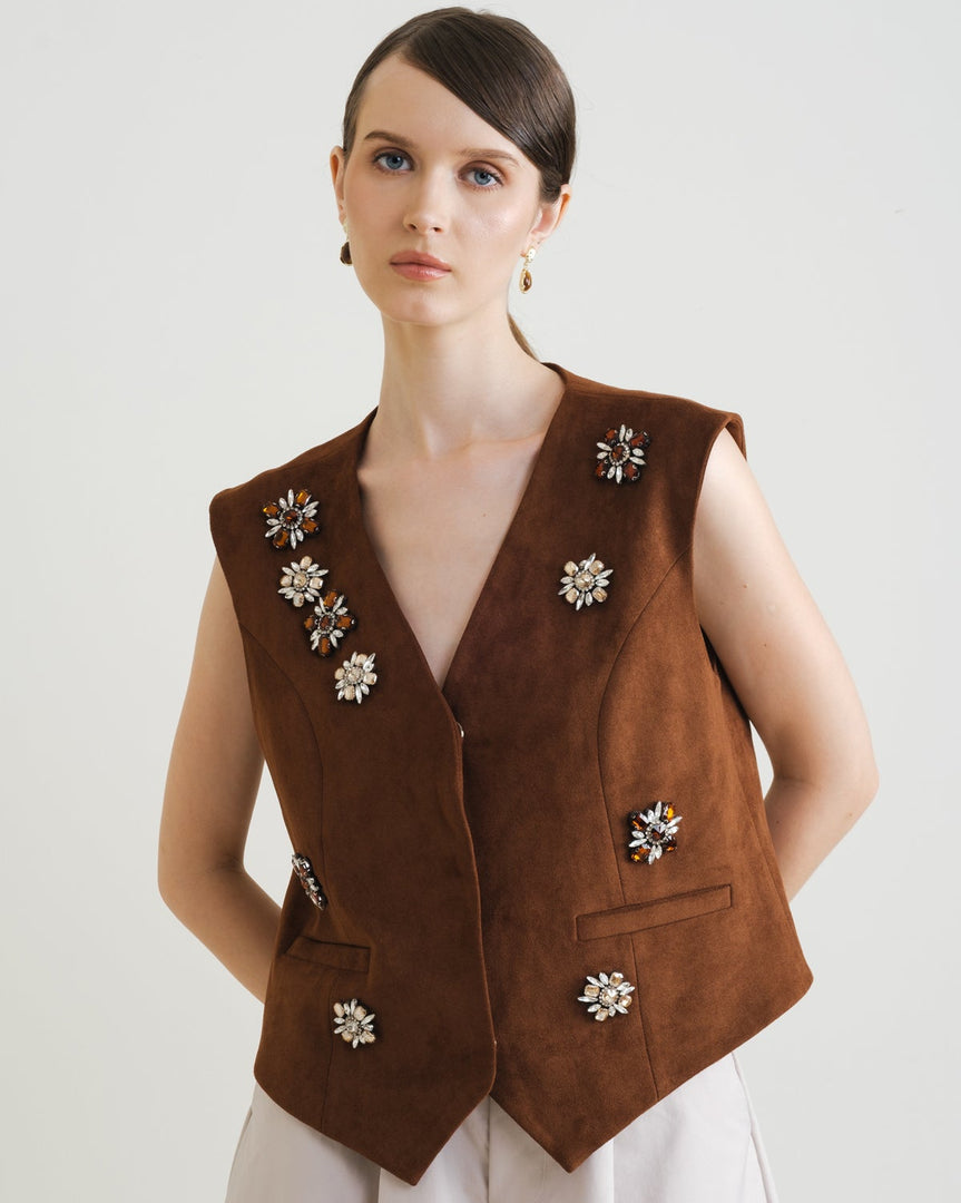Zappi Studio - Sora Vest Brown