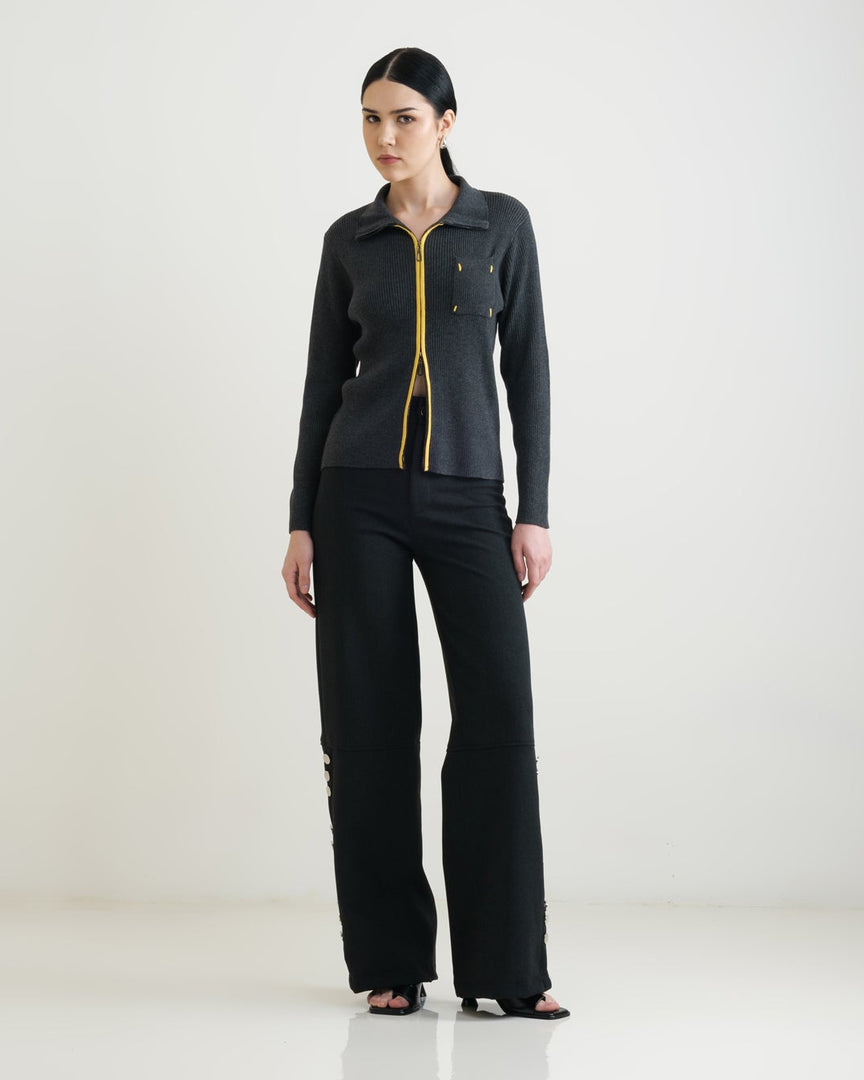 Zappi Studio - Mistra Cardigan Dark Grey