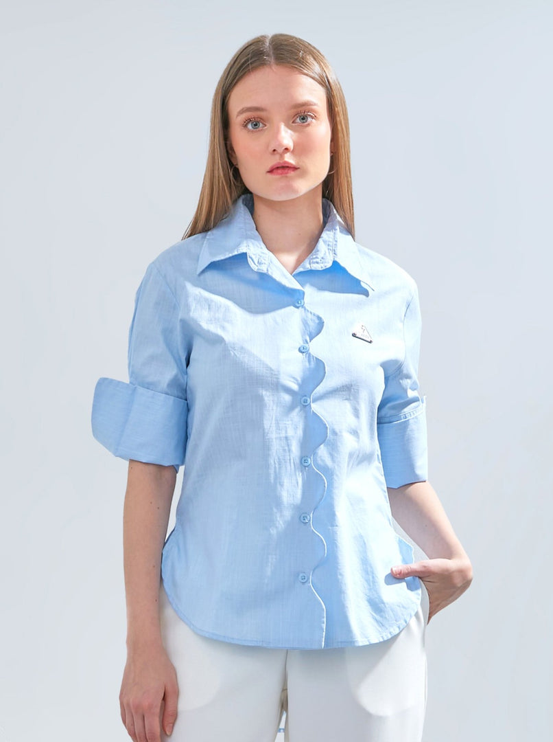 Wave Blouse - Blue