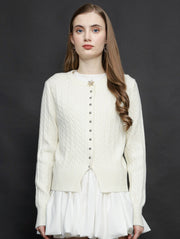 Zappi x Stella Lee - Gemini Cardigan White