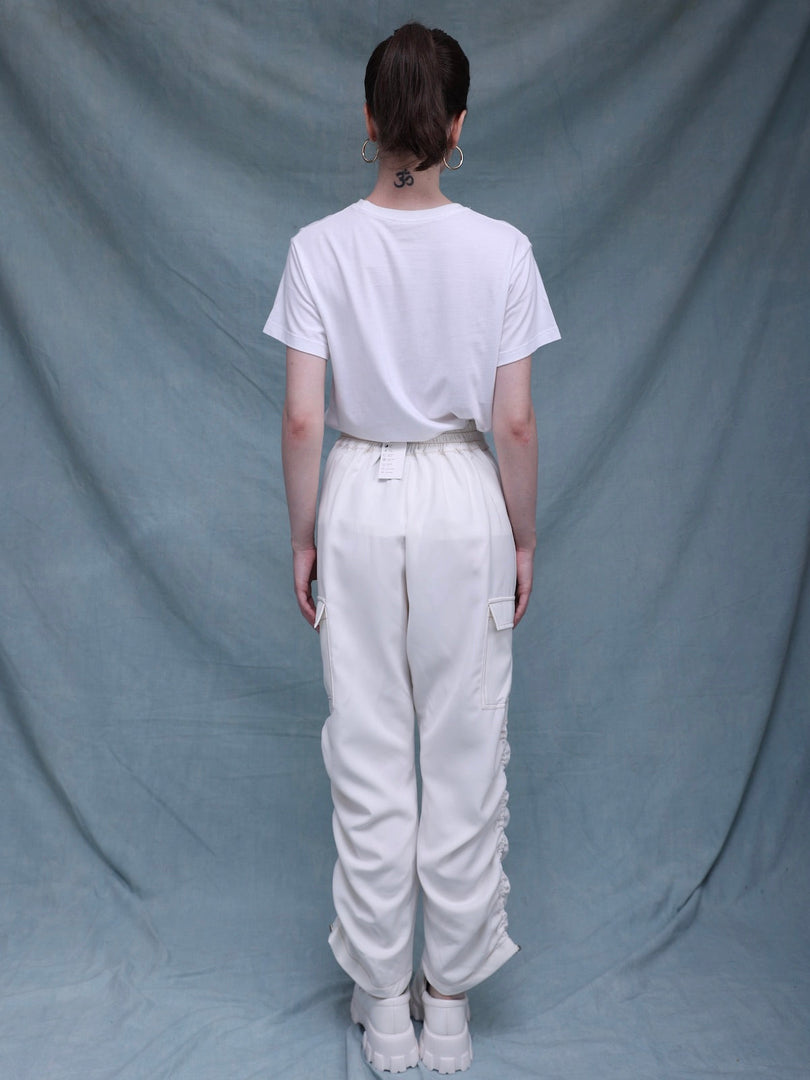 ZAPPI Drawstring Pants - White