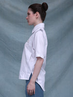 Load image into Gallery viewer, ZAPPI Pointed Shoulder Blouse White
