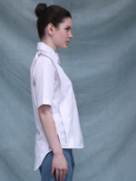 Load image into Gallery viewer, ZAPPI Pointed Shoulder Blouse White
