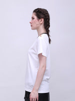 Load image into Gallery viewer, ZAPPI Reverse Button T-Shirt White
