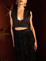 Load image into Gallery viewer, Fringe Skirt  - Black
