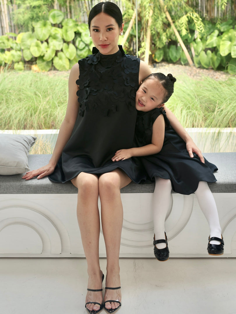 Zappi x Popluca Blossom Dress Black