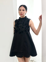 Load image into Gallery viewer, Zappi x Popluca Blossom Dress Black
