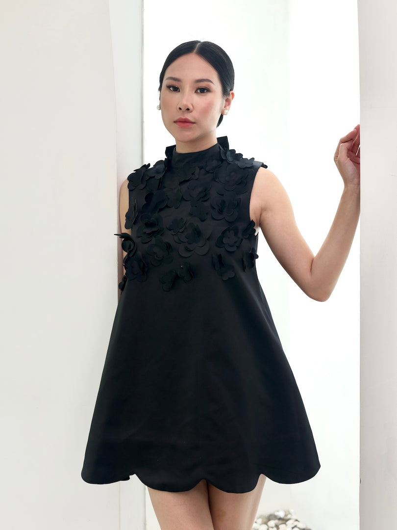 Zappi x Popluca Blossom Dress Black