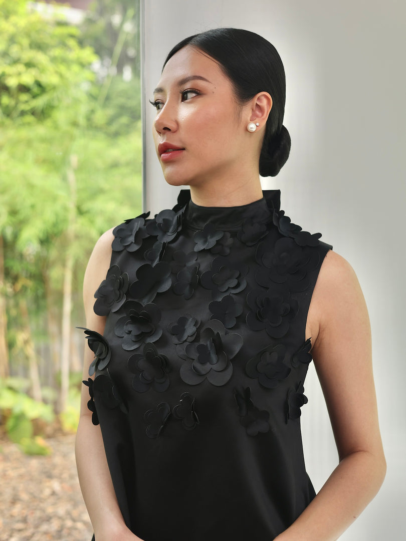 Zappi x Popluca Blossom Dress Black