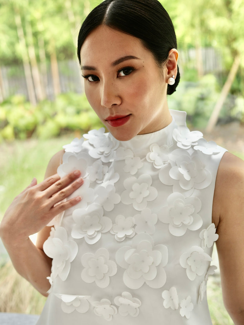 Zappi x Popluca Blossom Dress White